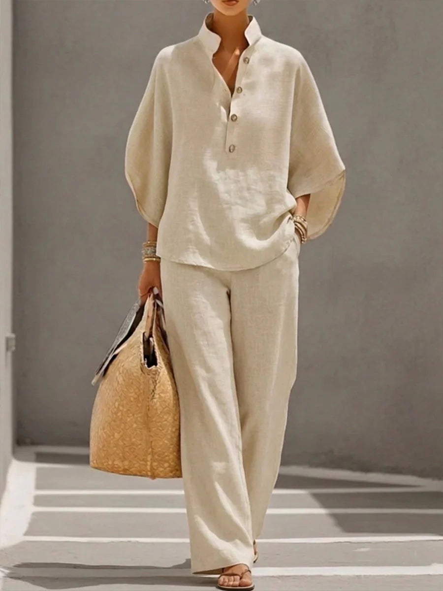 Coordinato Estivo Lino Blusa Ampia